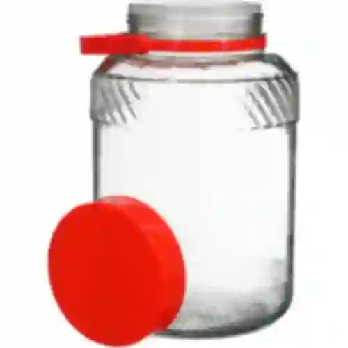 3 L krukke med plastiklåg