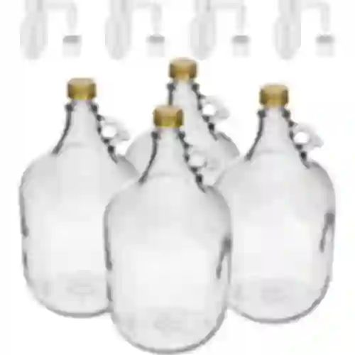 4 x Dame 5L med prop og gæringsrør og låg