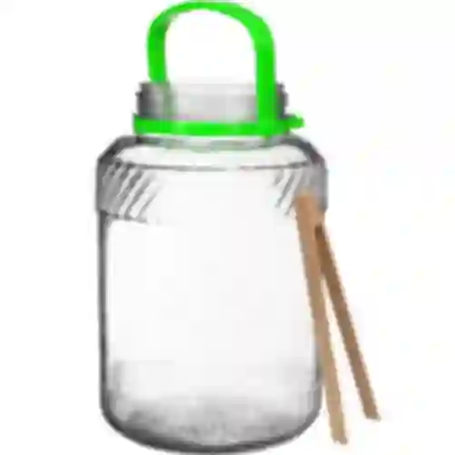 5 L krukke med tang - grøn låg