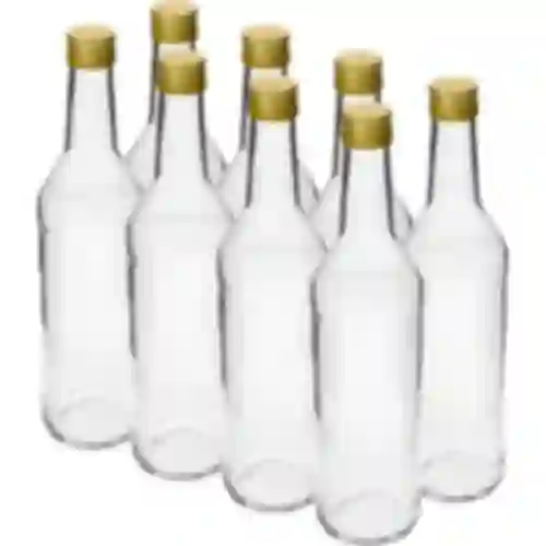 500 ml flaske til vodka med skruelåg - 8 stk.