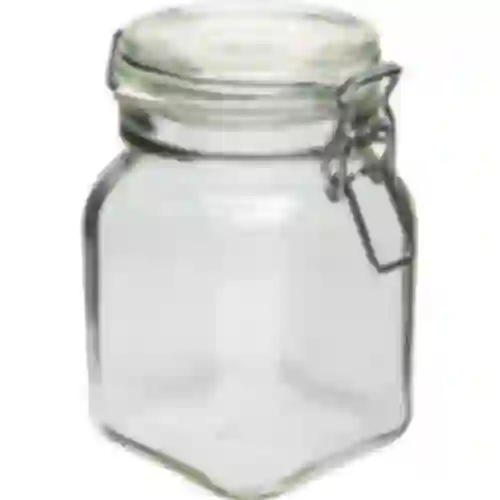 Comfort glas 750 ml firkantet. lufttæt lukket