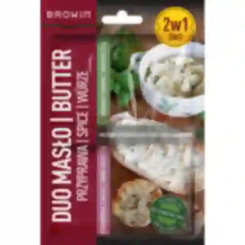 Duo Smør - hvidløgskrydderi og urtekrydderi 2 i 1, 2 x 12g