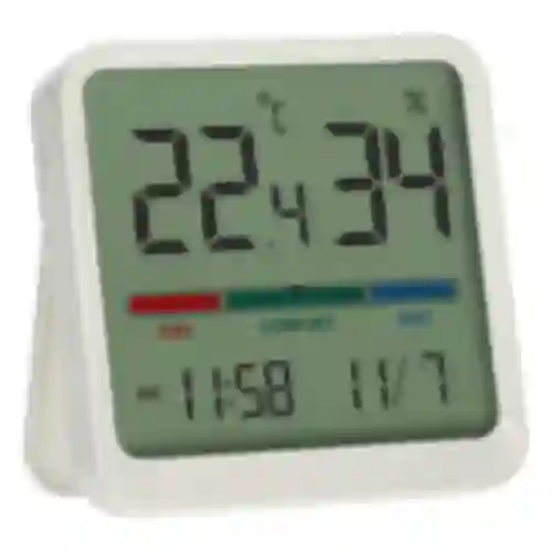 Elektronisk indendørs termometer, hvid