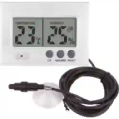 Elektronisk termometer og hygrometer til terrarium (0°C til +50°C) 5cm
