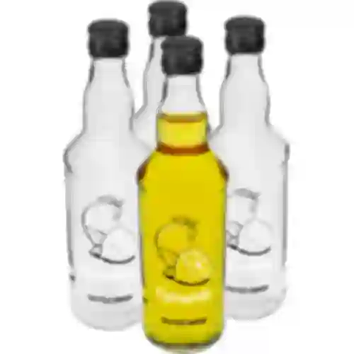 Flaske 0,5 L med låg og tryk Citronlikør 4 stk