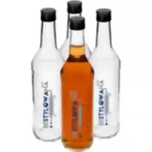 Flaske 0,5 L med låg og tryk Destilleret - 4 stk.