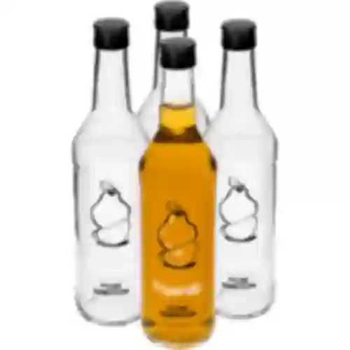 Flaske 0,5 L med skruelåg og tryk Kvede - 4 stk.