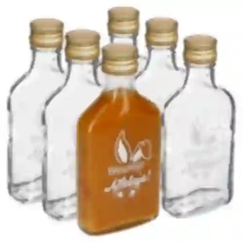 Flaske 200ml med skruelåg, tryk KANINØRER 6stk