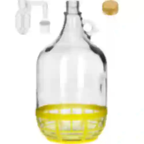Glasballon 5L med prop og gærrør