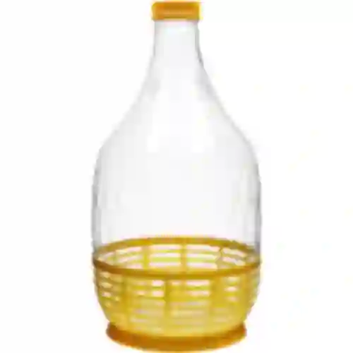 Glasballon Dame 5 L PET, med låg og kurv