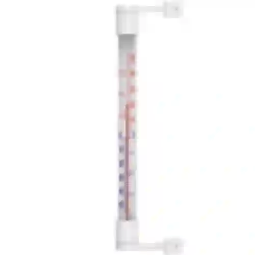 Hvidt udendørs termometer (-50°C til +50°C) 22cm