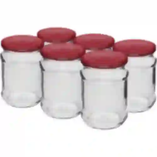 Krukke 250 ml fi66/4 låg bordeaux - 6 stk.