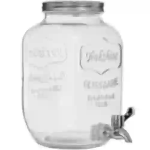 Krukke til limonade, med hane - glas, 4 L