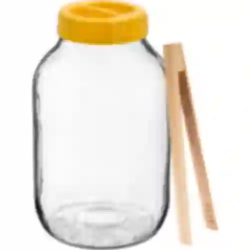 Krukke TO 4 L, tang og låg af plast fi 100, med håndtag