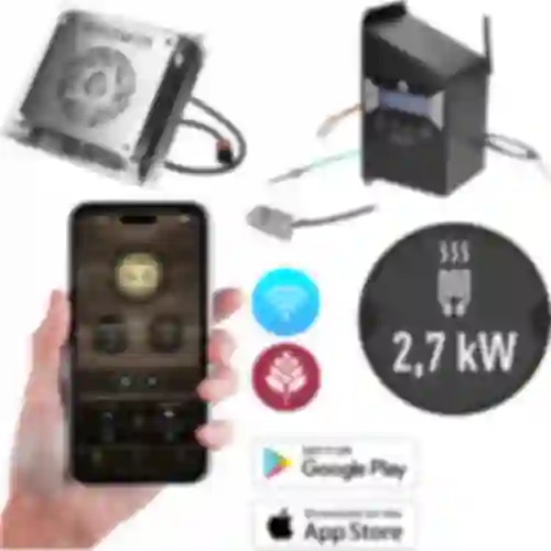 Modulsæt med Wi-Fi controller -dragON IQ 2,7 kW, til have rygeovne