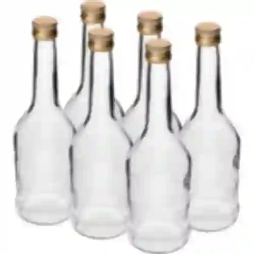 Napoleon flaske 500 ml med skruelåg fi28, 6 stk