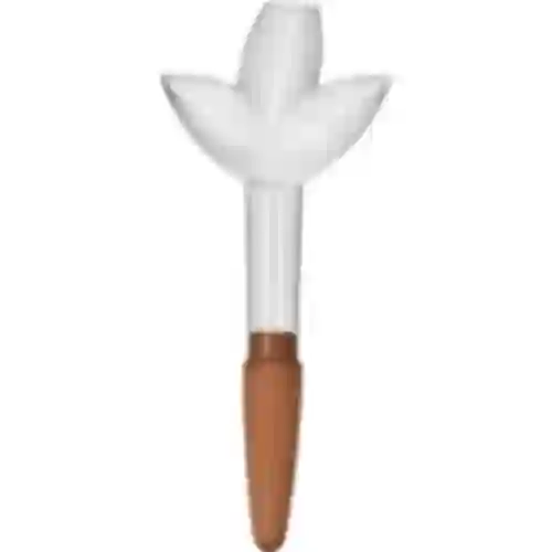 Plantevander – gennemsigtigt blad med keramisk fod, 120 ml