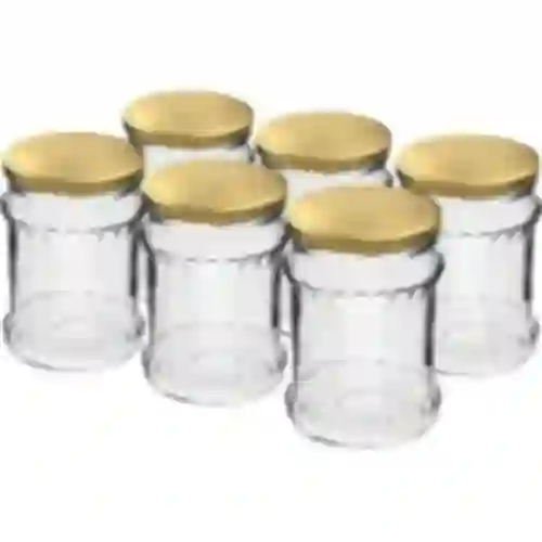 Rillet fiskeform 500ml - med gyldent låg fi 82/6, 6 stk.