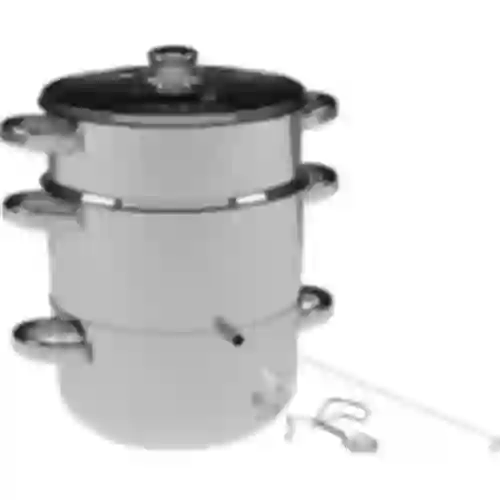 Rustfrit stål saftkoger med damper 5 L