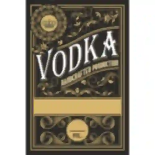 Selvklæbende etiketter 60x90 mm til flasker, vodka, sorte, 20 stk.