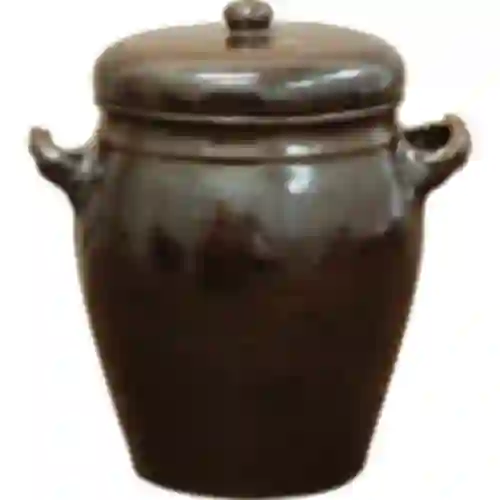 Stentøj - rustik krukke 1,6l med låg
