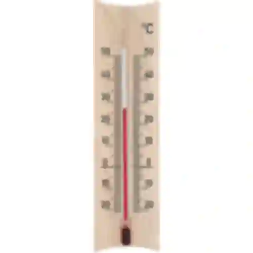 Trærumtermometer (-20 til +50°C), lys brun, 15 cm