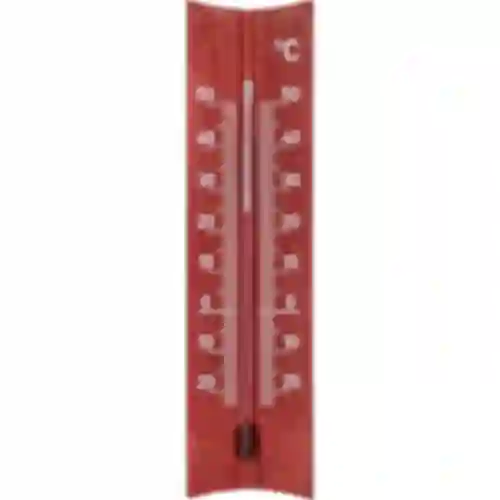 Trærumtermometer (-20 til +50°C), mahognifarve, 15 cm