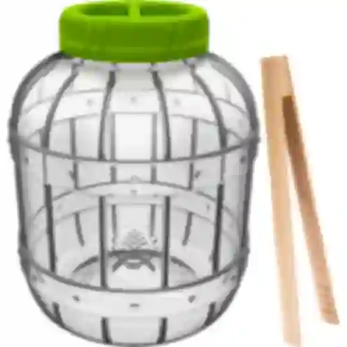 Ubrudt, multifunktionel syltetøjsglas + tang, 5L