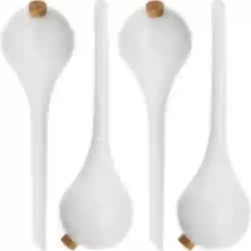Vandingskugler til planter, hvide halvgennemsigtige med prop, 400ml, 4 stk.