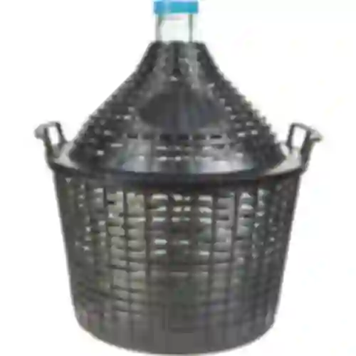 Vinballon 15 L i plastikkurv
