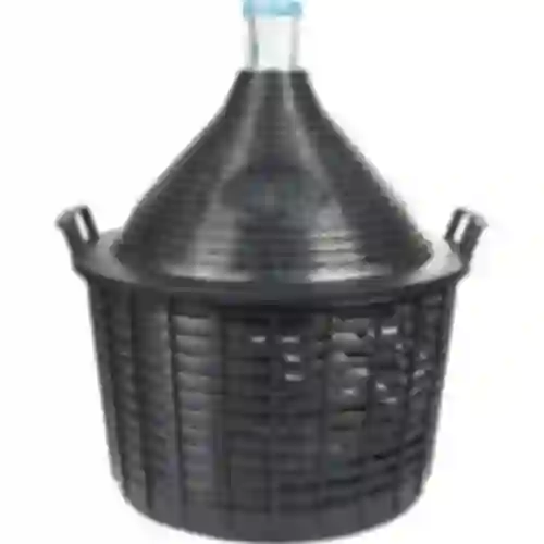 Vinballon 25 L i plastikkurv