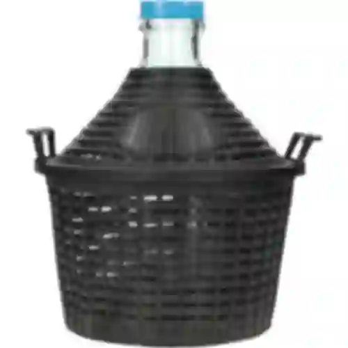 Vinballon 5L i plastikkurv
