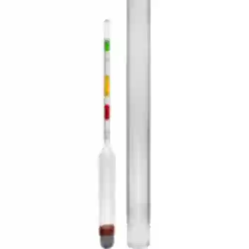 Vinometer (sukkerometer) i et uknuseligt reagensglas