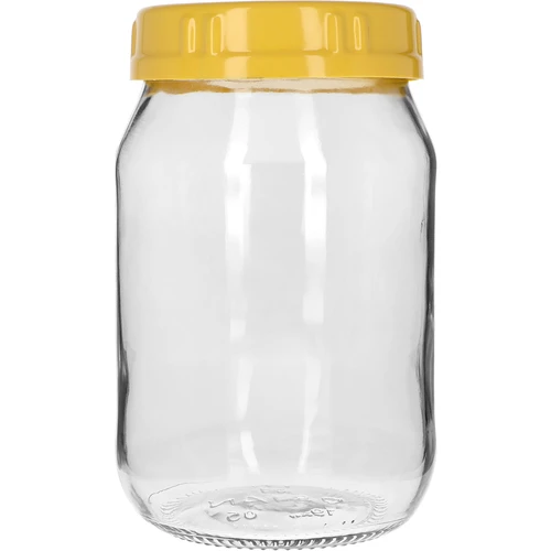 Twist-off-glas 1,7 L med gult plastlåg med hank, Ø 100 mm, 1 stk. - 2