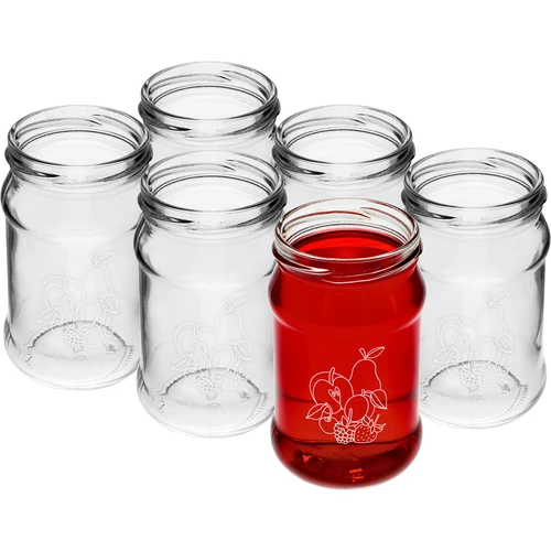 TO krukke 300ml med tryk - mix af frugter og låg fi66/4 - 6 stk. - 3