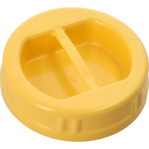 Twist-off låg TO Ø100 mm, gult, i plast, med hank, til glas