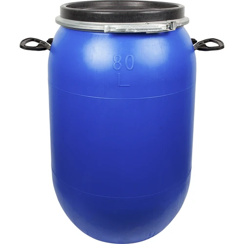 Tønde til kål, agurker 80 L, blå med bånd - 3