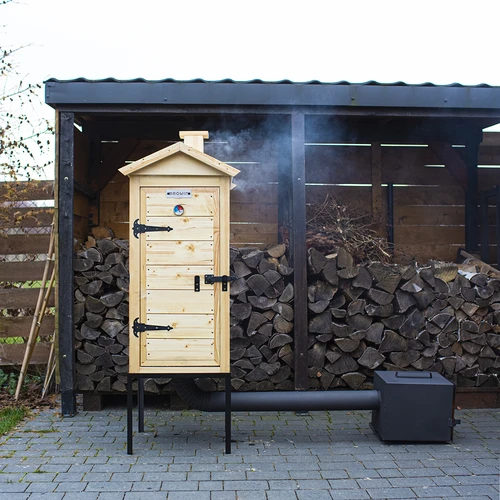 Træ rygeovn 100 cm, med ildsted - 4