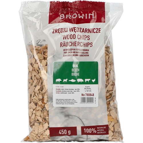 Træflis til røgning/grillning, bøg, 450 g, kl.10  - 1 