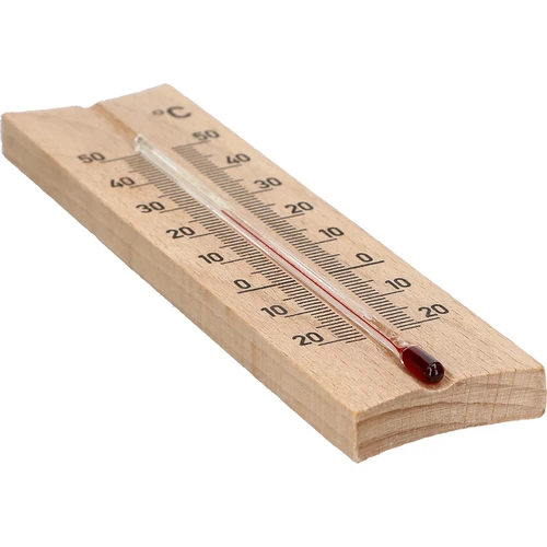 Trærumtermometer (-20 til +50°C), lys brun, 15 cm - 4