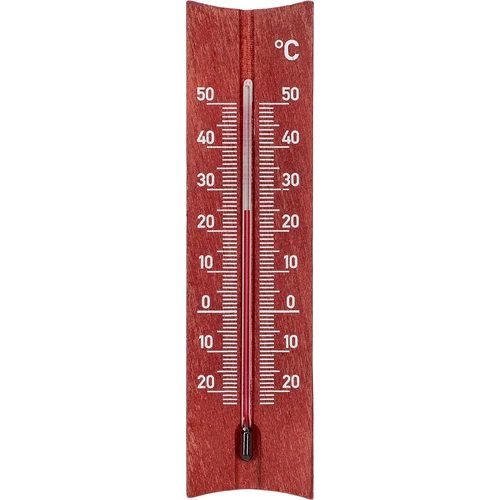 Trærumtermometer (-20 til +50°C), mahognifarve, 15 cm  - 1 