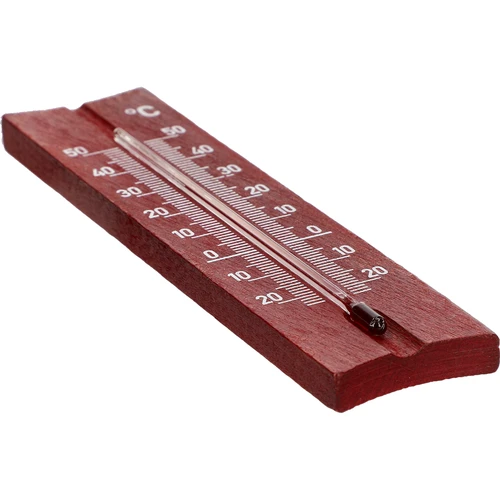 Trærumtermometer (-20 til +50°C), mahognifarve, 15 cm - 4