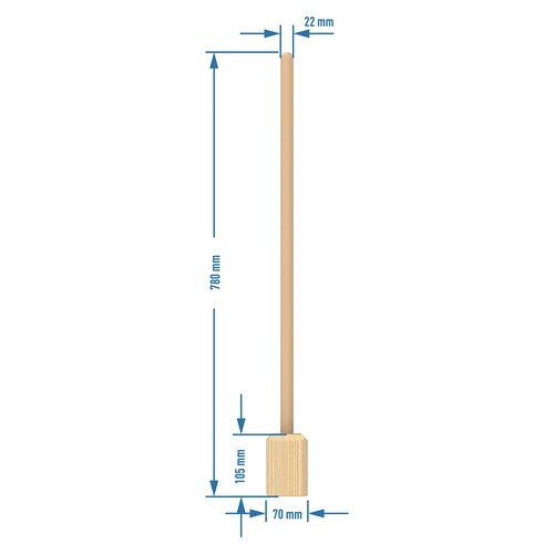 Træstamper / stamper til kål 78 cm - 2