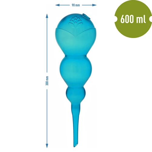 Tredobbelt vandingskugle (trekammer), gennemsigtig blå, 600 ml - 5