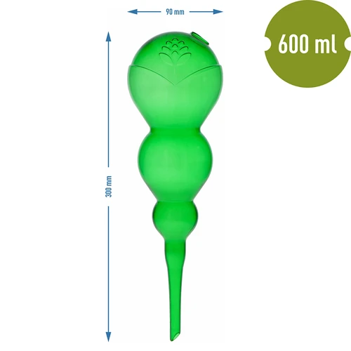 Tredobbelt vandingskugle (trekammer), gennemsigtig grøn, 600 ml - 5
