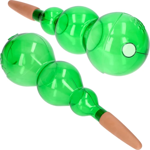 Tredobbelt vandingskugle (trekammer), gennemsigtig grøn med keramisk fod, 600ml - 2