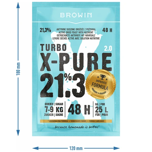 Turbo Gær X-Pure 21,3% 48h, 25 L - 5