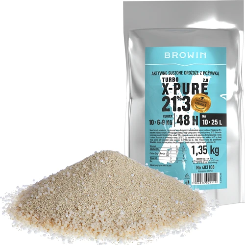 Turbo X-Pure gær 21,3%, 10 x 25 L, 1,35 kg - 2