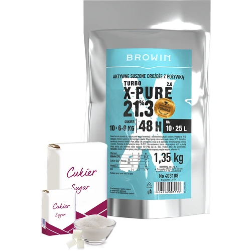 Turbo X-Pure gær 21,3%, 10 x 25 L, 1,35 kg - 3