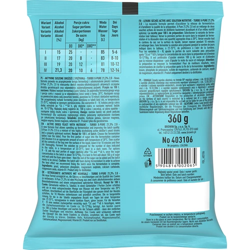 Turbo X-Pure gær 21,3%, 100L - 2